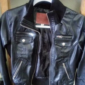 Black Faux Leather Jacket